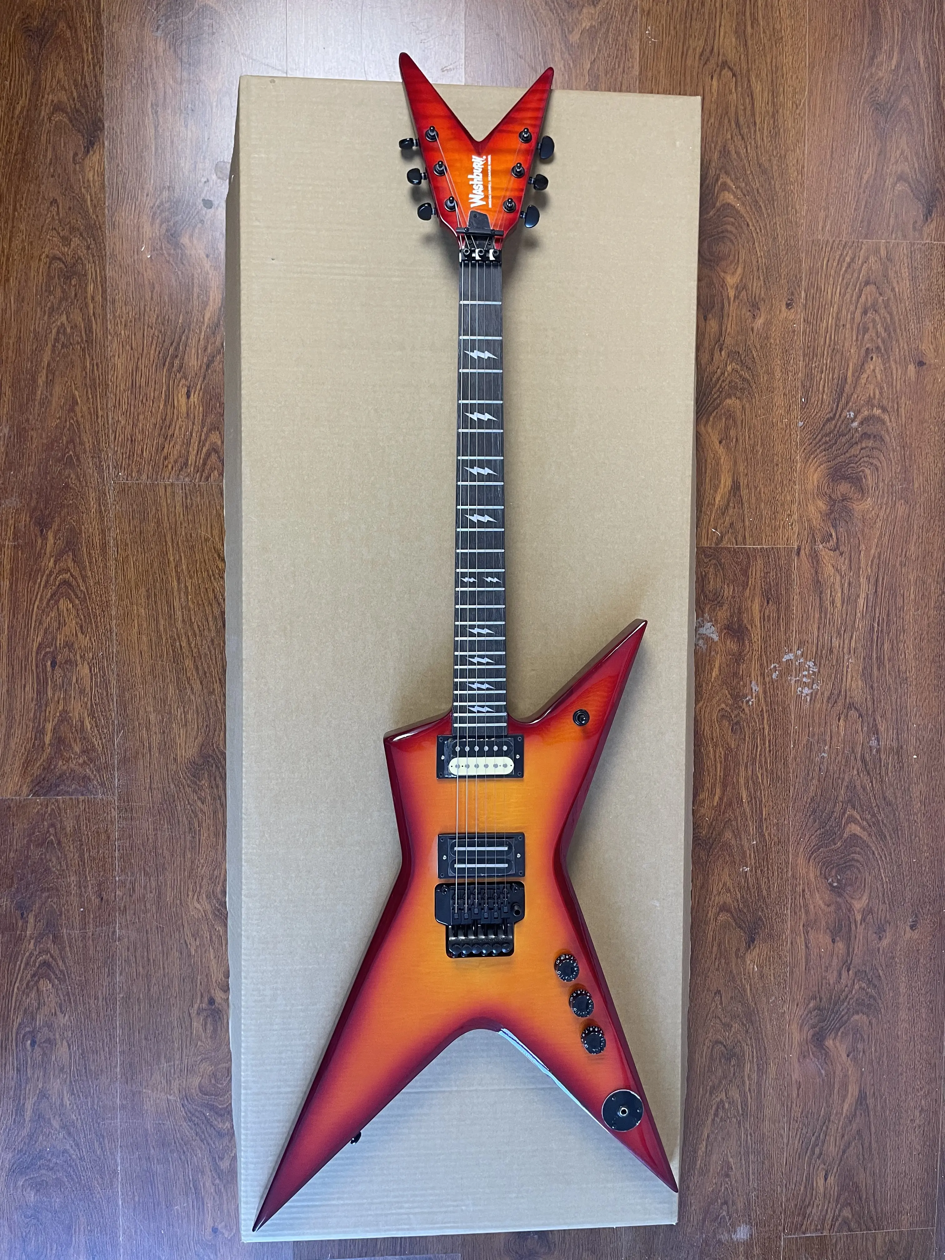 Dimebag Darrell Stealth Electric Guitar Cherry Flame Maple Veneer Floydrose vibrato