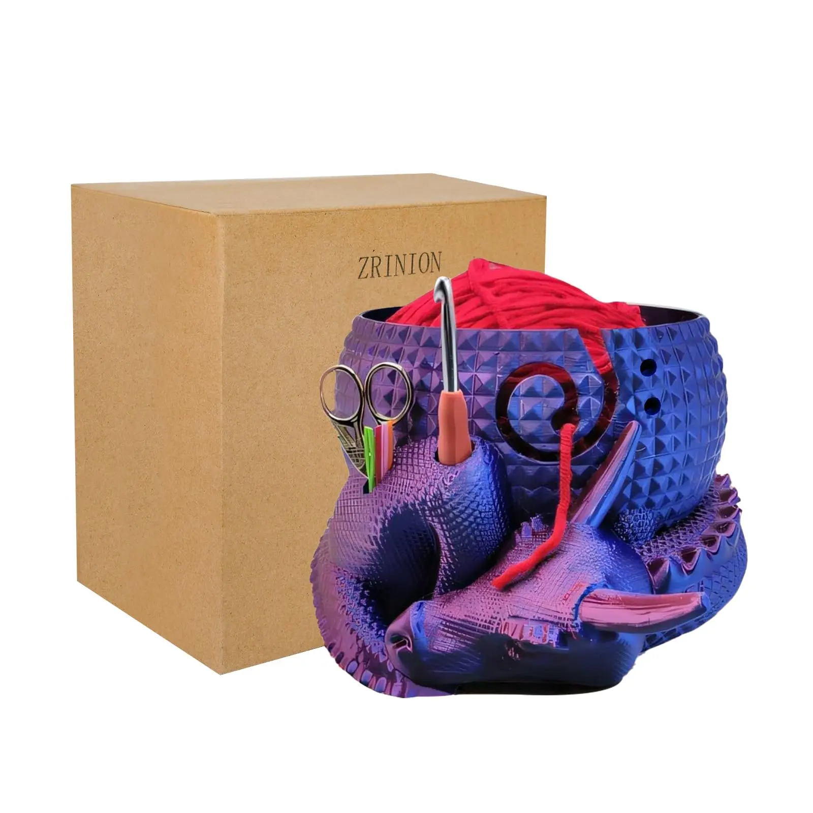 Large Dreamy Dragon & Egg Design Yarn Bowl - Non-Resin, Durable Unisex Knitting & Crochet Accessory for Adults, Ideal Gift for Knitters