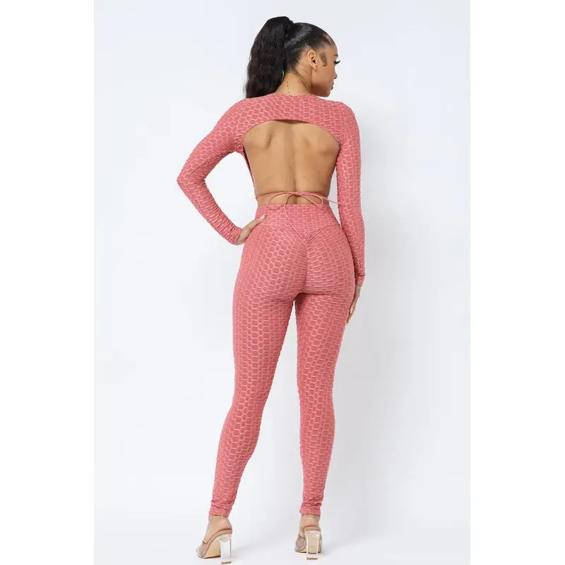 Jenifer Pink Active Legging Set