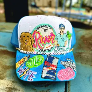 Hand Painted Trucker Hat for Men and Women