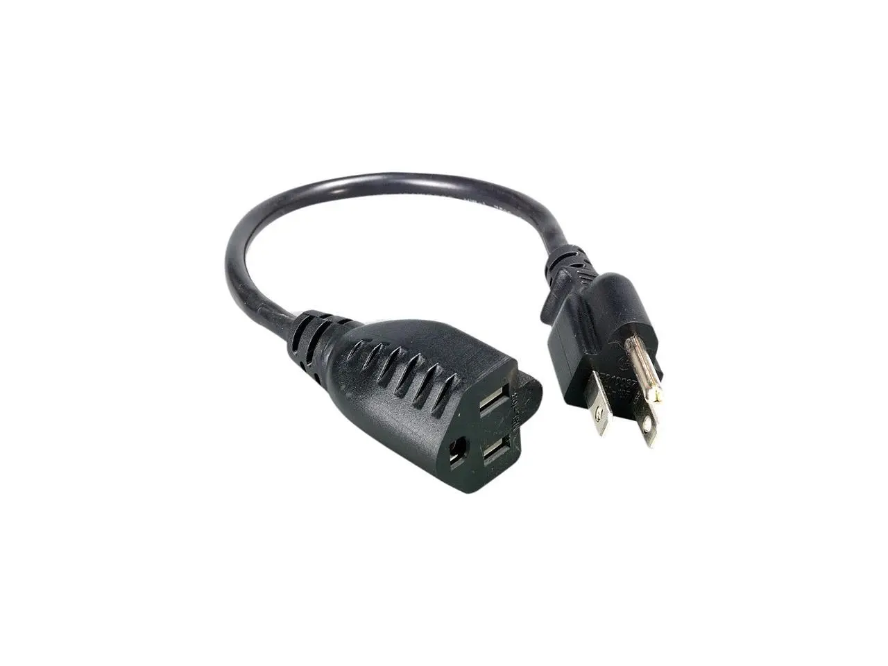 Nippon Labs 16 AWG Power Cord Extension, NEMA5-15P/5-15R, SJT 13A 125V, 25 ft. Black Power Cable