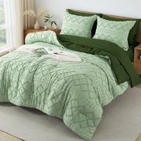 Bohemian style 7-piece comforter- Green