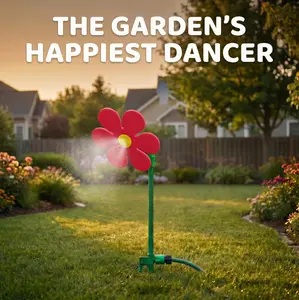 Crazy Daisy Flower Sprinkler - 360° Rotating Dancing Crazy Daisy Water Sprinkler for Lawn Garden, Funny Sunflower Water Sprinklers for Dogs Outdoor Play, Irrigation Tool for Yard Watering