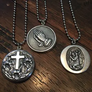 Stainless Steel Ball Chain Prayer Necklace