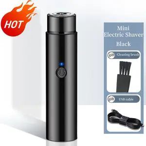 Mini Electric Shaver, Valentine's Day Gifts，Travel Shaver, IPX7 Waterproof Cordless Portable Shaver, Type-C Rechargeable, Mini Shaver for Home Comfort, Car, Travel, Dry Use Comfort Shaver