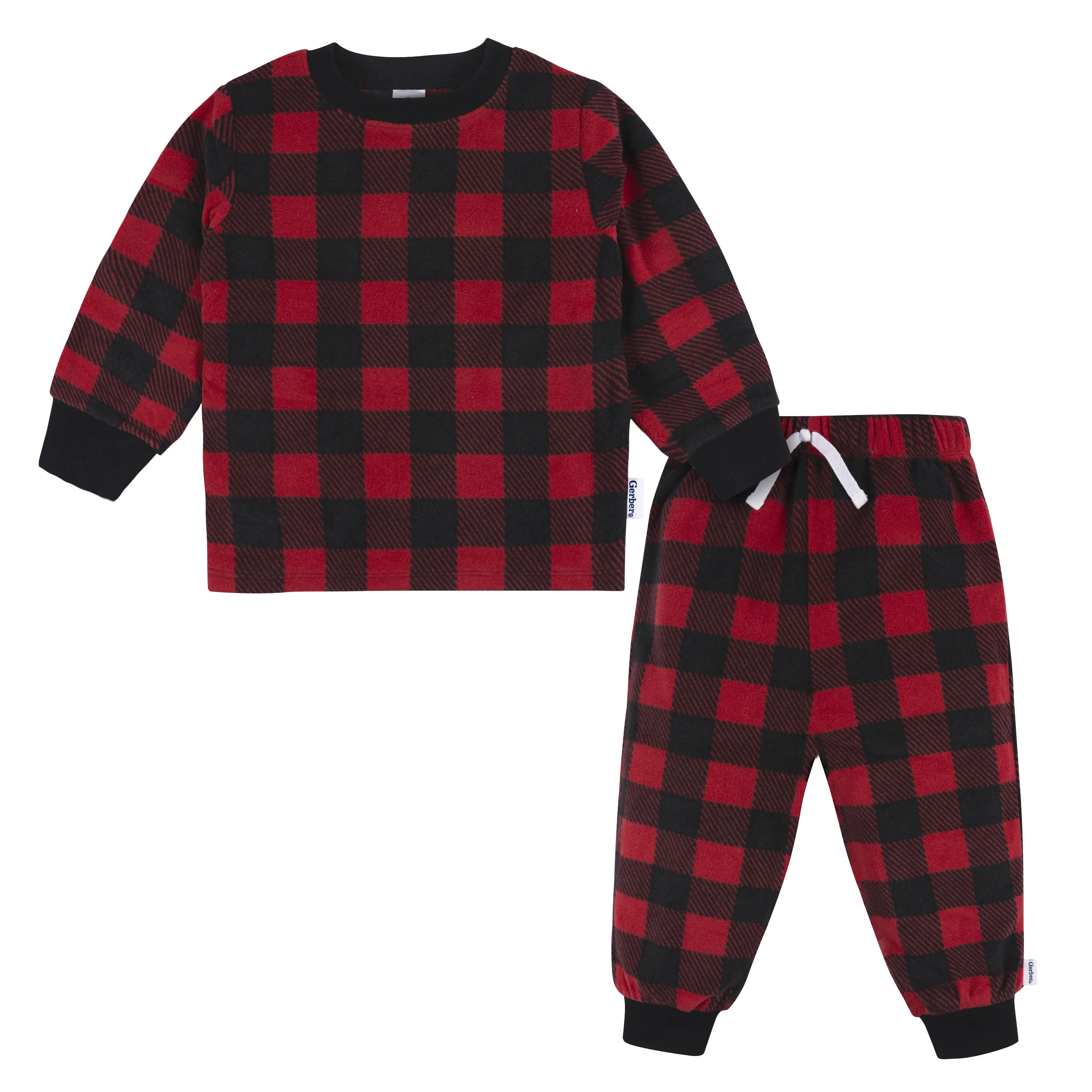 Toddler Boys' Long Sleeve Top and Pant Fleece Pajamas, 2-piece