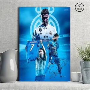 Cristiano Ronaldo Real Madrid Legendary Moments Signed Canvas Poster CR7 Football Fans Gifts Suitable For Living Room Bedroom Office Sports Club Birthday Holiday Home Decoration