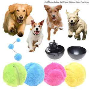 Colorful Self Moving Ball Toy, Interactive Self Moving Ball Toy, Smart Moving Pet Toy for Dogs, Dog Toy Ball