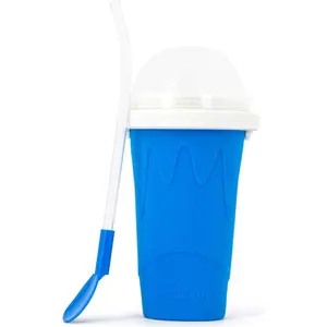 Slushie Maker Cup, Magic Quick Frozen Smoothies Cup Cooling Cup Double Layer Squeeze Cup Slushy Maker, Homemade Milk Shake Ice Cream Maker DIY It for Children and Family SHYKT