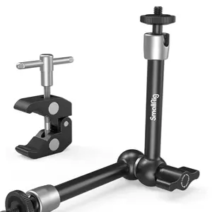 SmallRig [Fathers Day Gift] 2732 Super Clamp with 1/4" & 3/8" Threads & 9.8" Adjustable Friction Magic Arm for LCD Monitors LED Lights Stabilizer Photography