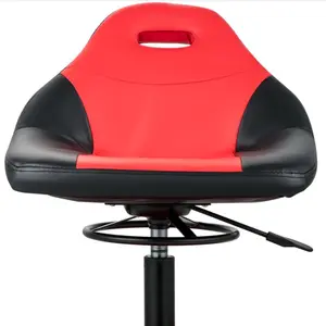 VEVOR Rolling Gear Seat, 300LBS Capacity, 18"-23" Height Adjustable, Mobile Mechanic Garage Stool with Tool Tray and 5" Casters, Pneumatic Stool for Workshop, Garage, Auto Repair Shop