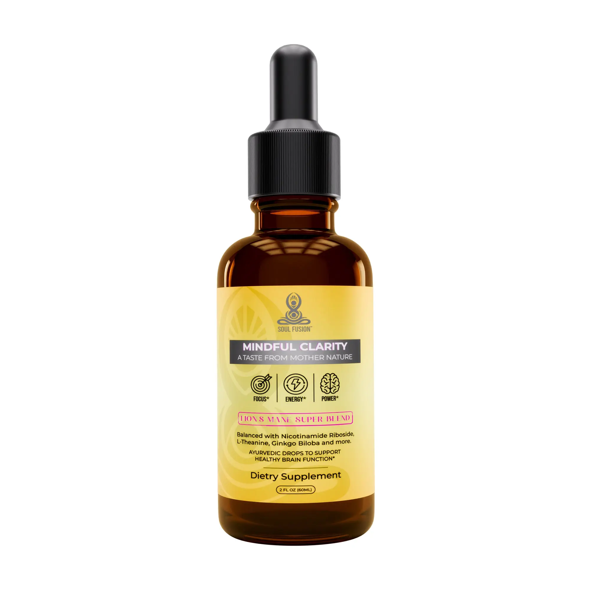 SoulFusion Mindful Clarity Sublingual Drops with Lion's Mane & NR ...