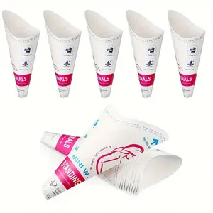 Women Standing Urinal Paper Disposable Toilet Accessories, Pack of 12 Convenient Portable Travel Essentials, Ideal for Outdoor Use