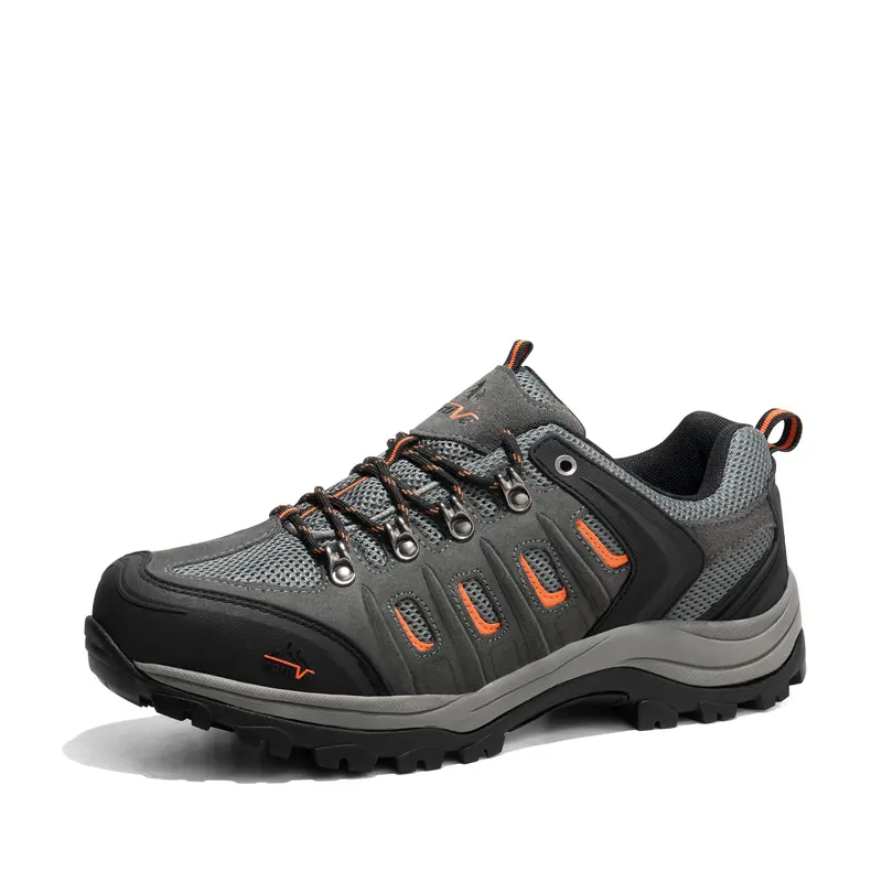 Men’s Premium Hiking Shoes - Suede & Mesh, Waterproof Membrane, Rubber Outsole, Flexible Laces, Durable Breathable All-Season Outdoor Hiking Gear for Camping, Hunting, Climbing