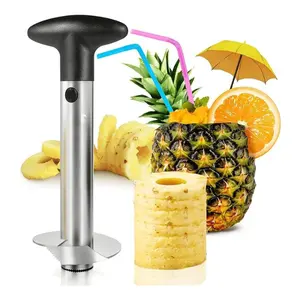 Pineapple Corer Slicer Tool, Stainless Steel Pineapple Core Remover, Easy Fruit Ring Cutter for Kitchen, Pineapple Peeler Tool