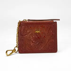 Myra Bag - Loyal West Sophia Credit Card Holder In Handtooled Leather - Single