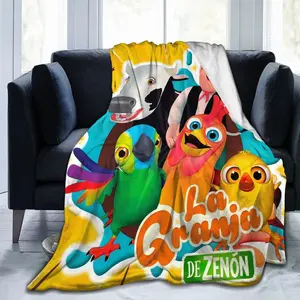 La Granja De Zenon themed print ultra-soft flannel blanket, warm and comfortable, suitable for sofas, bedrooms, offices in all seasons