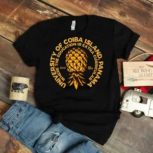 Coiba Island University Upside Down Pineapple Logo T-Shirt T-Shirt