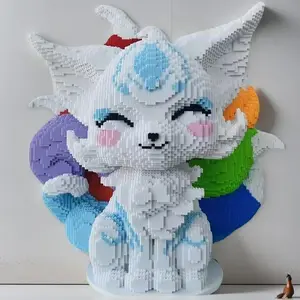 9 Tailed Fox Building Blocks Toy, 8100pcs/set Creative Blocks Building Toy, Educational Blocks Building Toy for Teens & Adults, Building Block Model