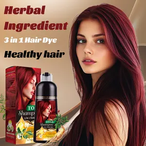 Hair Color dye shampoo with for Stronger and Healthier Looking Hair Dark Brown Hair Dye Shampoo 3 in 1 for Women/Men Hair Color for Grey Coverage Instant Champu Para Canas Mujer for Men - Herbal Natural Dye Cover Gray