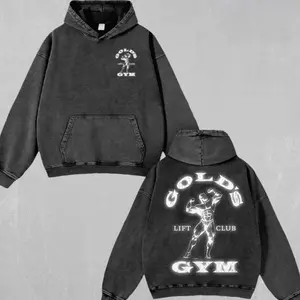 Gold's Gym Classics Washed Hoodie & Tee, Gym Washed Heavyweight Cotton T-shirt, Workout Tee, Sport Gift, Gymnastic Merch Fan , Streetwear Washed Tee, Vintage Hiphop Washed Shirt, Retro Washed Tee, Limited Design For Sport Menswear 245 YOW