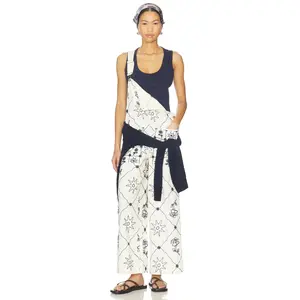 Free People x We The Free Rising Sun Overall in Solar Ecru