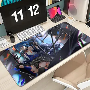 Hololive Hoshimachi Suisei Mouse Pad Design XXL 1000×500mm 900×400mm 800×400mm 600x300mm Large Gaming Mouse Pad - Extended, Thick, Non-Slip Rubber Base Desk Mat with Precision Stitched Edges - Washable Large Desk Pad