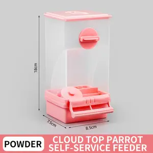 Transparent Parrot Automatic Shell-Removing Feeder, Suitable for Budgies and Caique, Prevents Spills, Hanging Box Design, No Battery Needed