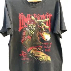 Limp BizKit Black Short Sleeve Cotton T-shirt, Scary & Funny Limited Edition, Spooky Season Tee