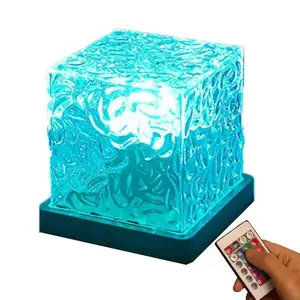 LED Water Ripple Aurora Projector Night Light, USB Powered 16-color Changing LED Night Light, Decorative Light for Living Room, Home, Bedroom Decor, Audio, LED Mood Light