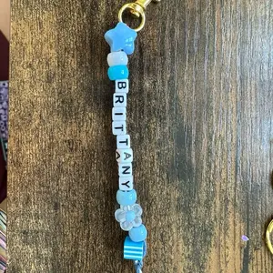 Handmade Beaded Keychains to Help Support Chemo Costs Personalized with Name and Colorful Charms for Cancer Awareness and Support