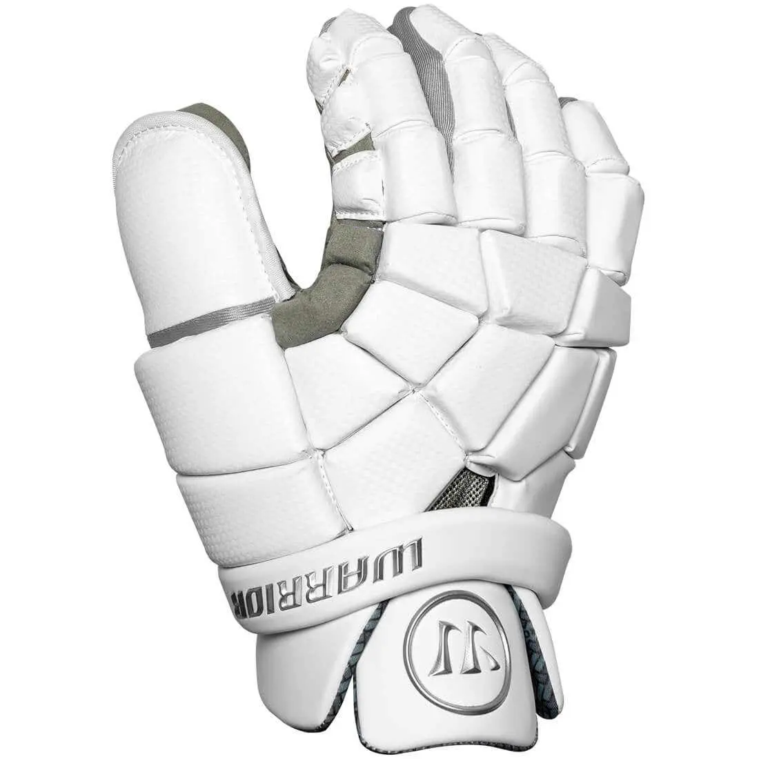 Warrior Nemesis QS Lacrosse Goalie Gloves, Shock Absorber Design, Adds Protection, Authentic Pro Palm, Improved Range of Motion, Knuckle Protection, Full-Finger Sports Gloves, Lock Thumb
