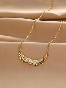 Fashion Angel Wing Design Pendant Necklace for Women & Girls, Fashion Jewelry for Party, Daily Clothing Decor, Trendy All-match & Exquisite Jewelry for Birthday Gift