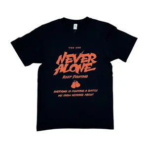 JC020525 - Never Alone Keep Fighting Regular-Fit Graphic T-Shirt Menswear Top