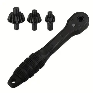 4pcs Iron Drill Wrench Second Generation Exchange Head Key Fast Gear 3 Gears Forward Reverse Rotation Anti-Skid Handle Easy Operation
