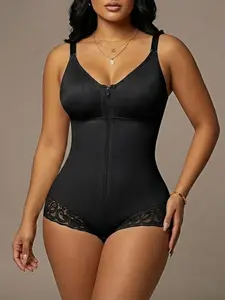 1 Count Women Adaptable Shoulder Band And Hooks Closure Shapewear, Colombian Shapewear, Fajas, Butt Lifting And Tummy Control Bodysuit, High Compression Shapewear Jumpsuit, Comfortable Body Shaper, Underwear, Suitable For Training Or Sports