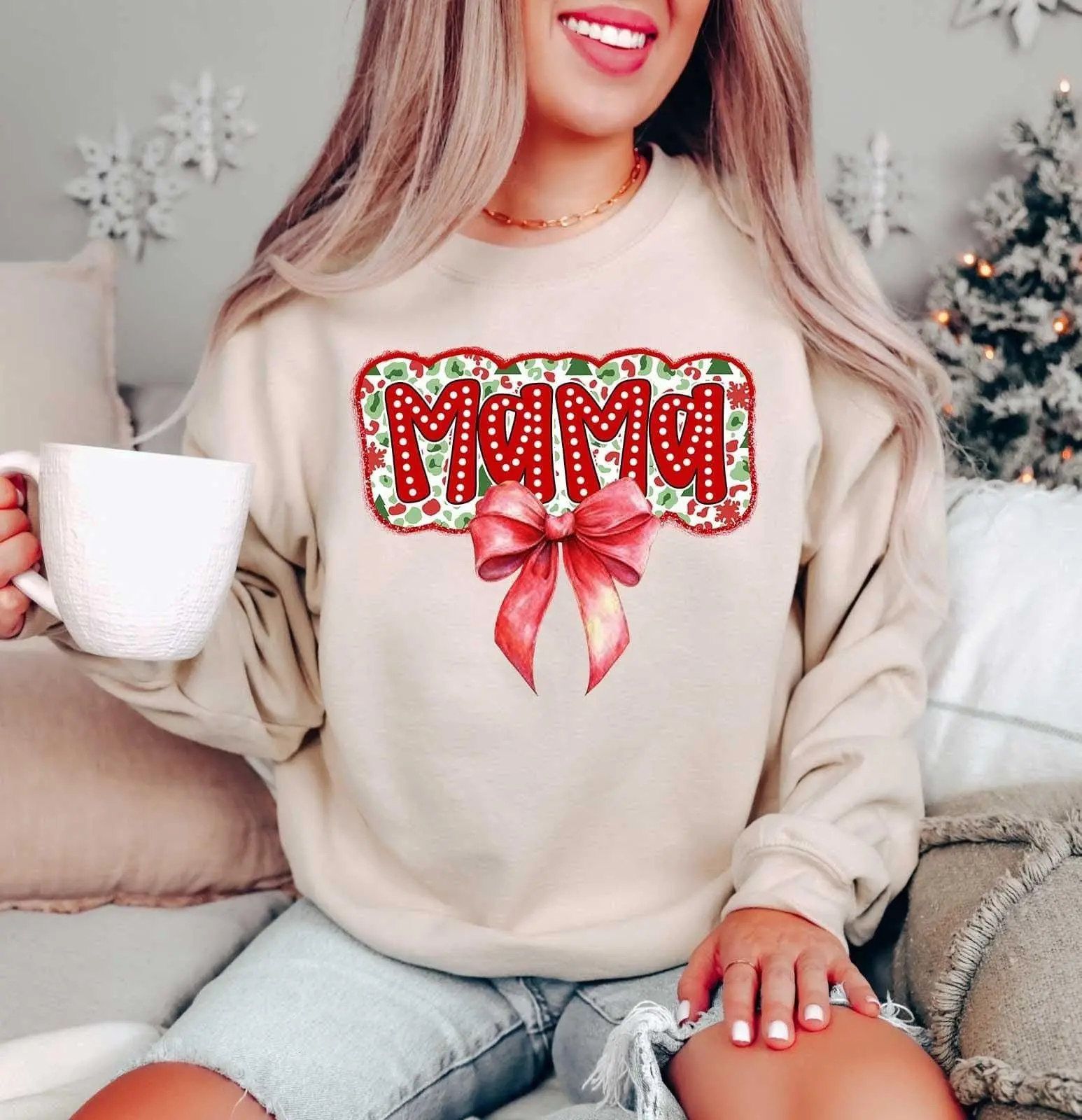 Mama Coquette Sweatshirt, Cute Mama Sweatshirt For Christmas, Christmas Mama Sweatshirt, Christmas Mama Tshirt, Christmas Mama Gift Shirt