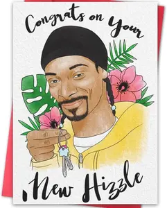 gifts for boyfriend Funny Housewarming Card Gift Ideas for Friends, Unique New Home Card for BFF Coworkers Relative Neighbors New Home Owner, Perfect House Gifts Card for Women Men, Congrats on Your New Hizzle New Apartment Gift bf Congratulations Moving