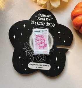 Sorry I'm Booked Tonight Kindle Phone Grip Library Card Magnetic Kindle Holder Kindle Accessories Bookish Merch Gift for Book Lover