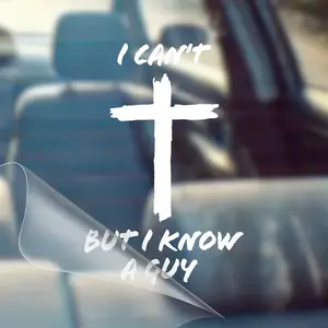 (Ship from US) 2 pcs "I Can't But I Know A Guy" - Christian Car Decal Sticker - Made in USA - Premium Vinyl - 6x4 Inches - Vehicle Exterior Decoration
