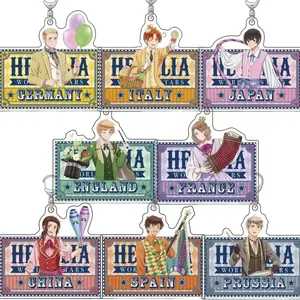 Hetalia World Stars Circus Characters Acrylic Keychain, Gift For Fan