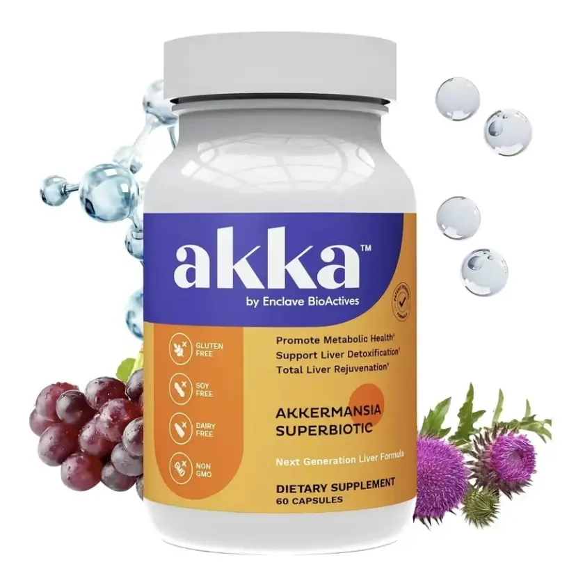 AKKA Liver Cleanse with Milk Thistle.Superbiotic for Gut Health & Liver Repair