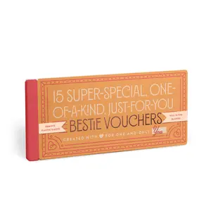 Fill in the Love Bestie Vouchers, Book of 15 Best Friend Coupons