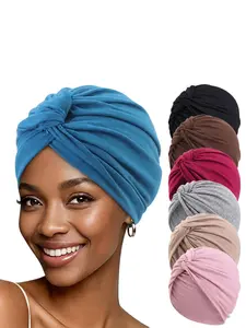 Ethnic Style Headscarf Hat, Double Layer Cross Twist Indian Hat, Cross Border Hat, Traditional Ethnic Fashion Accessory