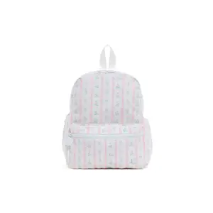 TRVL Mini Backpack – Ribbon Floral Pink | Unisex Toddler Backpack – Lightweight Waterproof Bag with Adjustable Straps, Side Pockets & Front Zipper – For Daycare, Playtime & Travel Use – Ideal Gift for Little Kids