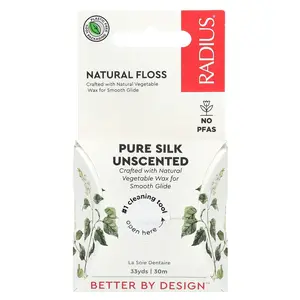RADIUS Natural Floss, Pure Silk, Unscented, 33 yds (30 m)