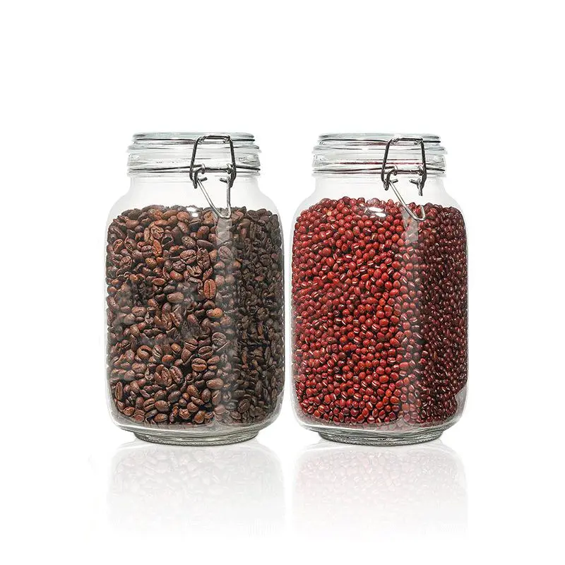Lead-Free Glass Sealed Jar, Food-Grade Clamp Storage Container, Home Jam Bottle, Preserving Cabbage Jar, Kitchen Storage Solution