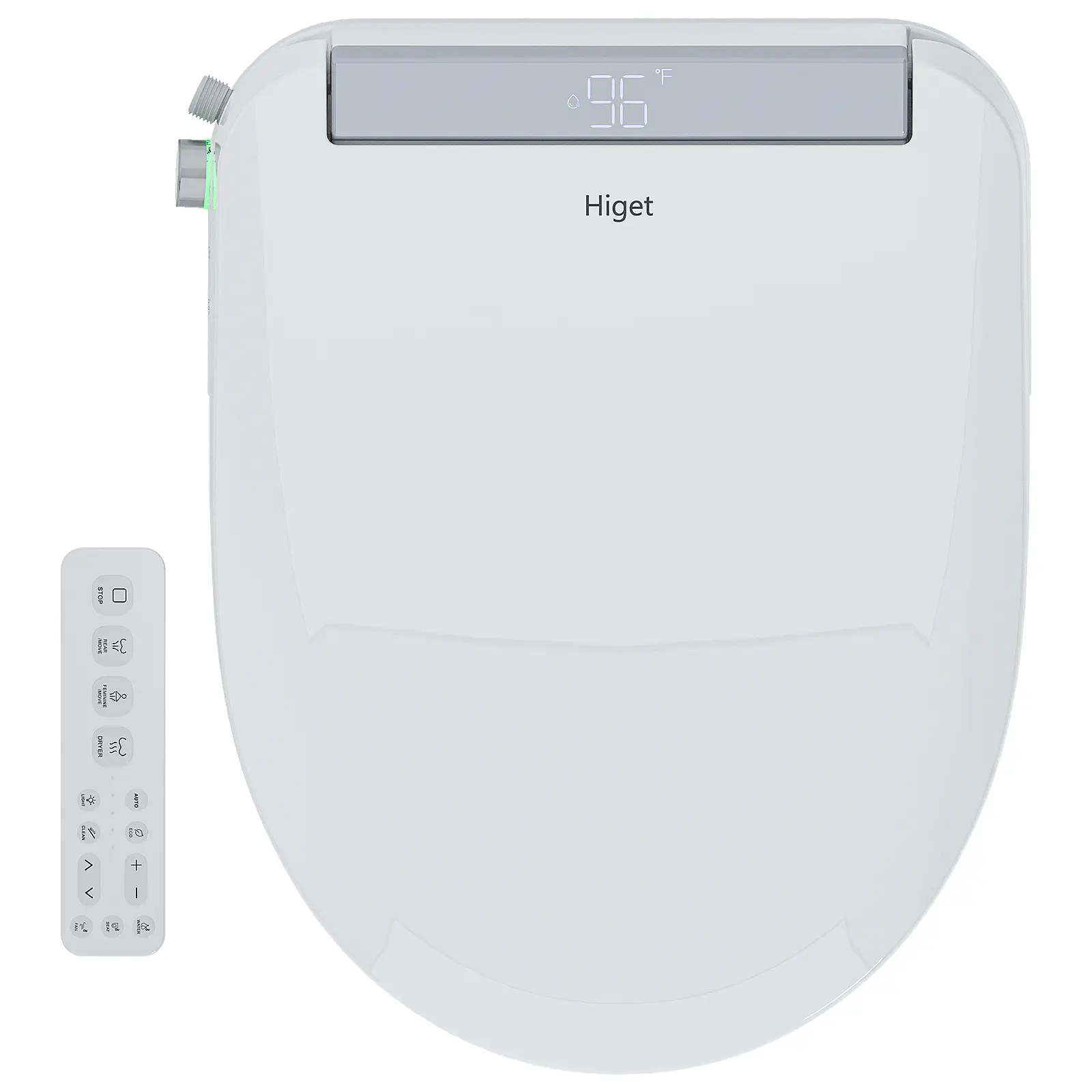 Elongated Electric Heated Bidet Toilet Seat - Luxury Bidet Cleaning System with Warm Water Wash, Warm Air Dryer, Soft Close Lid, Night Light, LED Display, Memory Nozzle Position, Self Cleaning Function, Manufacturer Warranty, Requires Outlet