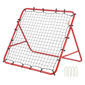 【Summervibes】VEVOR Soccer Rebounder Rebound Net, Kick-Back 39"x39", Portable Football Training Gifts, Fully Adjustable Angles Goal Net, Aids & Equipment for Kids Teens & All Ages, Easy Set Up & Perfect Storage