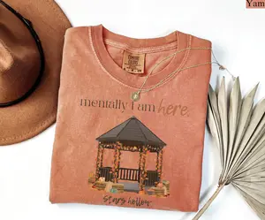 Comfort Colors Stars Hollow Fall TShirt, Mentally I Am Here Tee, Gilmore Girls Inspired Shirt, Fall Graphic Tee, Pumpkin Season Shirt, Full Sizes